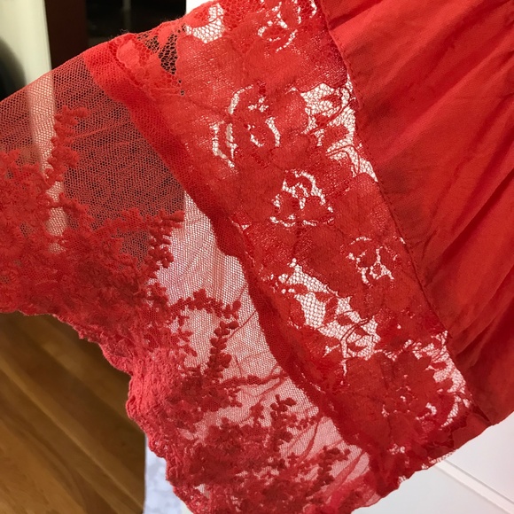 ROAMANS Lace Embroidered Tunic Babydoll Rayon Coral Women’s Plus Size 14W 1X - Picture 8 of 16